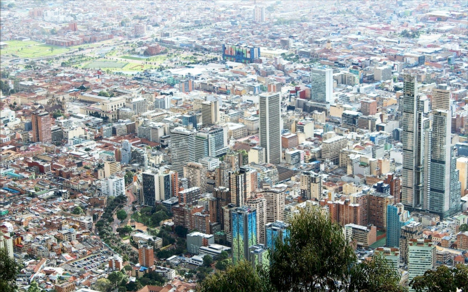 Bogotá spreading below the Andes
